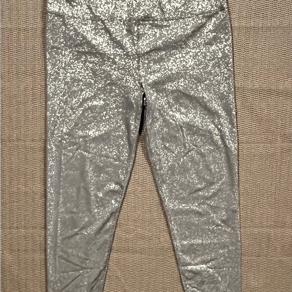 Sweaty Betty Silver Shimmery Leggings Women’s XL - Picture 2 of 10